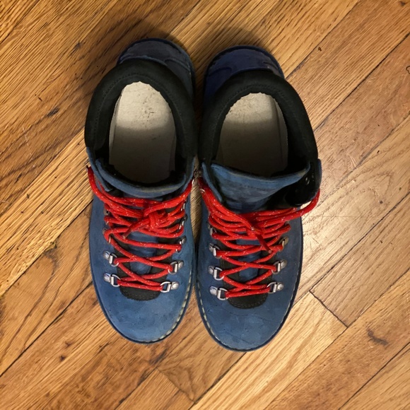 Blue Diemme Hiking Boots with Red Laces